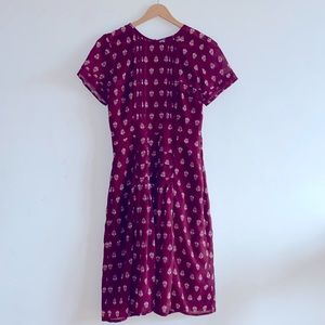 Little Midi burgundy dress perfect for Holiday time